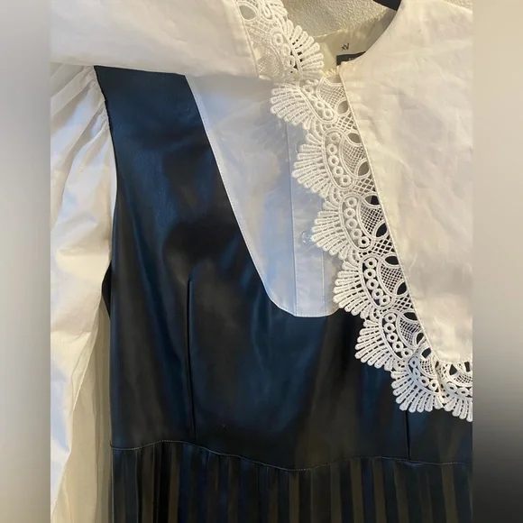 River Island Black and White Formal Dress with Lace - Picture 4 of 8